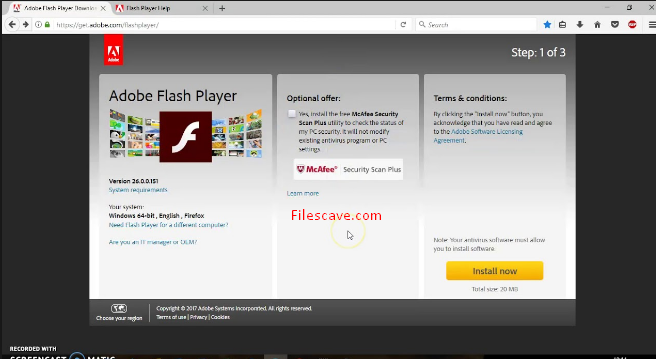 flash player downloads all versions